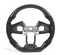 Carbon Fiber Steering Wheel with Nappa Perforated Leather Black Stitching Flat Bottom D acing Design for Honda FC 2016 2020 FK8 2017 2020 Enhanced Ergonomics and Luxury Feel