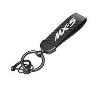 Carbon Fiber Style Car Keychain for Mazda MX-5 Detachable Keyring Holder 360° Rotatable with Anti-Lost D-Ring and Screwdriver