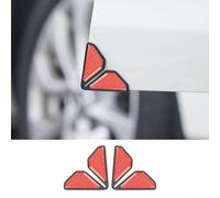 Carbon Fiber Style Door Guard for Ford For EDGE - Structurally Adaptive Design for Consistent Coverage on Various Door Types (Red 1 Pair)