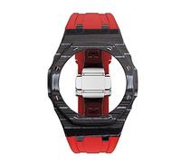 Carbon Fiber Style Luxury Mod Kit For GA2100 GA2110 Modification Stainless Steel Metal Case Bezel Rubber Strap