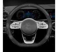 Carbon Fiber Suede Car Steering Wheel Cover Auto Accessories For Audi ABT A1 A3 A4 A5 A6 A7 A8 Q3 Q5 Q7 Q8 RS TT wheel hubs(D White7)