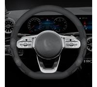 Carbon Fiber Suede Car Steering Wheel Cover For Audi ABT A1 A3 A4 A5 A6 A7 A8 Q3 Q5 Q7 Q8 RS TT Auto Accessories wheel hubs(D White10)