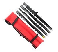 Carbon Fiber Survey Pole 2M for GPS/GNSS - 5/8" Thread, Telescopic 4-Piece Measuring Rod, 3.2cm Diameter, Lightweight 0.9kg with 5/8" Adapter