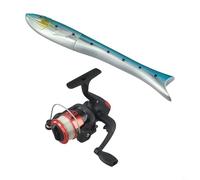 Carbon Fiber Telescopic Fishing Rod and Reel For Combo - 1.6m Rod with Portable Pocket Size Design for Travel, Camping, and Outdoor Use (rod with reel Blue)