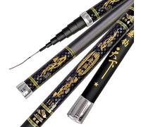 Carbon Fiber Telescopic Fishing Rod Hand Pole Fishing Pole 8-16m for Oceans Rivers Lakes reservoirs Ponds and Other Waters(10m)