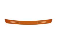 Carbon Fiber Texture Car Tail Trunk Rear Bumper Protecor Sticker Auto Door Sill Guard Decals For Skoda(Orange,90x7cm)