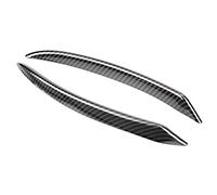 Carbon Fiber Texture Front Bumper Wind Knife Spoiler Decoration Strips ABS Material Lightweight Anti Rust Colorfast Durable For 2007 2017 2Pcs (58mm)