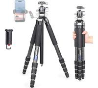 Carbon Fiber Tripod-INNOREL GT255C Camera Tripod Professional Compact Tripod Stand for Travel Outdoor Digital DSLR with Low Gravity Center Ballhead Special-Shaped Center Column Max Height 67.7in/172cm