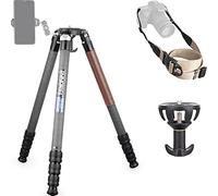 Carbon Fiber Tripod-INNOREL ST344C Professional Heavy Duty Camera Stand with 75mm Bowl Adapter Tube Leg 34.4mm, Max Load 77.2 lbs/35kg,Max Height 63 in/160cm for DSLR Travel Shooting No Mid-Column