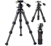 Carbon Fiber Tripod Tabletop Camera Tripod Metal Mini Tripod with 360 Degree Metal Ball Head with Handle for Camera and Phone,Compatible with Canon,Nikon,Sony Cameras.