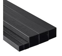 Carbon Fiber Tube, 1Pcs 3K Plain Weave Matte Full Carbon Fiber Square Tube High Strength 500mm OD 8mm 10mm 12mm 15mm 18mm 20mm 22mm 24mm 25mm 28mm (Color : 28x28x26 Plain Matte)