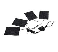 Carbon Fiber USB Electric Heating Pads for DIY Clothing 4 Piece Set 5V DC 3 Level Adjustable Temperature 30 to 50 Degrees Celsius Washable Non Woven Fabric for Pet Beds and