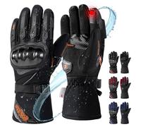 Carbon Fiber Waterproof Motorcycle Gloves, Winter Warm Waterproof Touch Motorcycle Glove for Ladies Men …