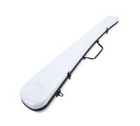 Carbon Fiber White Bass Bow Case, Dual Bow Capacity, Soft Interior Lining, with Detachable Shoulder Strap, for Violin, Viola, Cello Bows