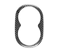 Carbon Fiber Window Switch Panel Trim Fits for Dodge Challenger 2015-2023, 2PCS Power Window Control Button Cover Interior Accessories (Black, Left-Hand Drive)(Rear Water Cup Frame Sticker)