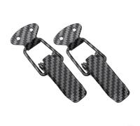Carbon Fibre Bumper Quick Release Hooks 2pcs Metal Fastener Clips for Car Bonnet Boot Secure Locking Fit Black