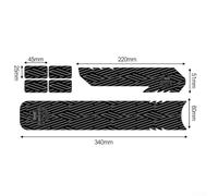 Carbon Fibre For Bike Frame Protector Kit with Chainstay Guard Stickers for Mountain Road For Bicycle Anti Scratch Waterproof Protection Decal Set Black(Stripe)