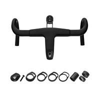 Carbon Fibre Handlebar Integrated Stem - Lightweight Racing Handlebar for Road Bikes - Ergonomic Shock Absorbing Bicycle Accessories for Teenagers Adults Family