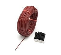 Carbon Fibre Heating Wire 3mm 12K 33Ω 200℃ High Temperature Far Infrared Silicon Rubber Warm Floor Heating Cable for Home Floor Insulation Board Electric Blanket Thermostat (50m)