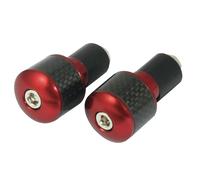 Bike It Red 18mm Bar Ends With Carbon Fibre Insert