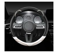 Carbon Fibre Leather Car Steering Wheel Cover For Mazda 3 For Axela 2019 2020 2021 For CX-30 2020 2021 For MX-30 2020 2021 Car Steering Wheel Covers(WHITE)