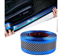 Carbon Fibre Scuff Scratch Resistant Car Door Threshold Sticker, Anti-Shock Protector Rubber Strip with Abrasion Resistance, Scratch Resistant and Strong Adhesion (2.5 m x 5 cm)