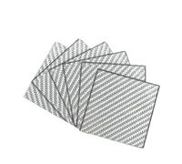 Carbon Fibre Sheet 195x240mm 3K Colored Carbon Fiber Plate Panel Board Fiebr Sheet Silver Twill Weave Glossy Matte Full(2.5mm glossy)