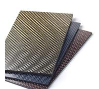 Carbon Fibre Sheets 200x250mm Thickness 0.5 1.0 1.5 2.0 2.5mm Color Carbon Fiber Board Sheet Plate(Gold 1.0mm Glossy)