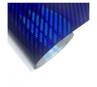 Carbon Fibre Sheets High Gloss Laser Blue Carbon Fibe Film Motorcycle Body Stickers Rainbow Car Film Covers Accessories Wrap Foil Sticker(Laser Blue,50CM X 152CM)