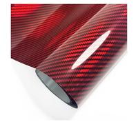 Carbon Fibre Sheets High Gloss Laser Blue Carbon Fibe Film Motorcycle Body Stickers Rainbow Car Film Covers Accessories Wrap Foil Sticker(Laser Red,20CM X 152CM)