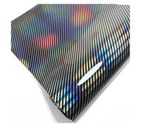 Carbon Fibre Sheets High Gloss Laser Blue Carbon Fibe Film Motorcycle Body Stickers Rainbow Car Film Covers Accessories Wrap Foil Sticker(Laser Silver,50CM X 200CM)