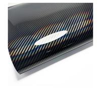 Carbon Fibre Sheets High Gloss Laser Blue Carbon Fibe Film Motorcycle Body Stickers Rainbow Car Film Covers Accessories Wrap Foil Sticker(Black,40CM X 152CM)