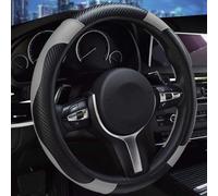 Carbon Fibre Steering Wheel Cover for Seat Cordoba 1993-2002 6K 6L 6P, Anti-Slip PU Leather Car Wheel Protector, Breathable Sporty Grip, Easy to Install,B-normal