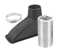 Carbon Fibre Style Front Bumper Air Intake Vent Duct | ABS Black Finish, Universal Fit Option, Engine Bay Cooling Aid, Grille and Oil Cooler Use