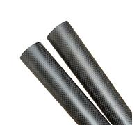 Carbon Fibre Tube, Carbon Fiber Tube Fiber Rod Carbon bar Length 500Mm 2Pcs 3K Hollow Rod Roll Wrapped Plain Matte Cuttable(37Mm*32Mm)