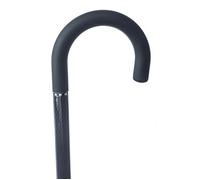 Carbon Fibre Walking Stick Cane with a Soft Touch Crook Handle Black Diamond Pattern