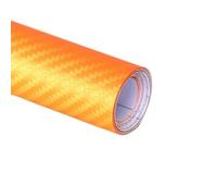 Carbon Fibre Wrap 3D Carbon Fiber Vinyl Foil Film Car Wrap Roll Sticker Decal Car Vinyl Wrap (Color : Orange, Size : 127X50cm)