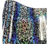 Carbon Fibre Wrap 50cm*500cm Gloss Blue 3D Forged Carbon Fiber Wrapping Vinyl Film Motorcycle Stickers Decals Auto Accessories Wrap Foil Car Vinyl Wrap(HOLOGRAPHIC SILVER,30cm x 152cm)
