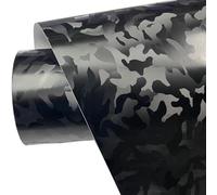 Carbon Fibre Wrap 6 Colors 3D Forged Carbon Vinyl Wrap With Air Release Bubbles Self Adhesive DIY Styling Car Sticker Decal Wrapping Car Vinyl Wrap(Ghost black,50CM X 300CM)