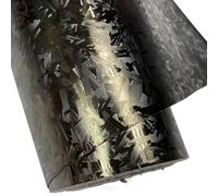 Carbon Fibre Wrap 6 Colors 3D Forged Carbon Vinyl Wrap With Air Release Bubbles Self Adhesive DIY Styling Car Sticker Decal Wrapping Car Vinyl Wrap (Color : Black gold satin, Size : 50CM X 300CM)