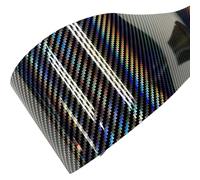 Carbon Fibre Wrap Super Glossy 10cm Width Red Holographic Carbon Fiber Vinyl Wrap DIY Car Laptop Decal Sticker Self Adhesive Sheet Car Vinyl Wrap(Silver,10CM X 10M)