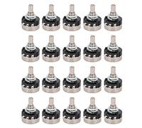 Carbon Film Potentiometer Set, 20-Pack for Audio TV Amp | Reliable engine speed control, silver-plated terminals, compact design for toys and radio