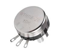 Carbon Film Potentiometer WTH118-2W, 10K Ohm Single-Turn Linear Taper, 270° Rotation, 2W Rated Power, Round Shaft with Dial Knob - Industrial Grade