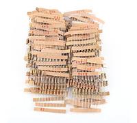Carbon Film Resistors 1000pcs Assorted Resistor Kit 1/2W 5% Tolerance 100 Values 1ohm to 10Mohm with Color Bands for Electronics Projects