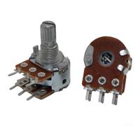 Carbon Film Rotary Potentiometer B10K B50K B100K Volume Control - 3/6 Pin Single Linear Taper Variable Resistor for Audio Guitar Amp Repair(6pins B10K)