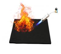 Carbon Fire Blanket, 40x40cm 5mm Thick High Temp Heat Shield, Flame Retardant Soldering Pad Protection for Plumbing Pipes Brazing & Repair
