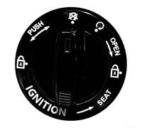 Carbon for fibre Style Engine Start Sticker 26mm Scratch Resistant(Black) | Smooth rotating mechanism, 50mm metal body, car fit, black silver red blue