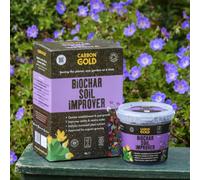 Carbon Gold Biochar Soil Improver For Gardens, Organic Certified, Peat-Free Soil Enhancer 1 Litre Tub