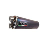 Gpr Exhaust Systems Dual Poppy Kawasaki Versys 1000 I.e21-22 Ref:e5.k.179.dual.po Carbon&stainless Steel Homologated Oval Muffler Black Homologated