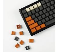 Carbon Miami PBT Double Shot Shine Through ANSI Keyset for MX Mechanical Keyboard Melody 96 KBD75 68 61 87 104 Keychron(Only Keycap) (Reversed Carbon)